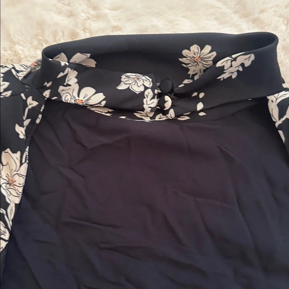 Free People Black Floral satin dress, L - Picture 10 of 14